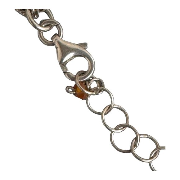 Multi Layered Sterling Silver Bib Necklace Tigers Eye + Colorful Gemstone Beads - Picture 3 of 9